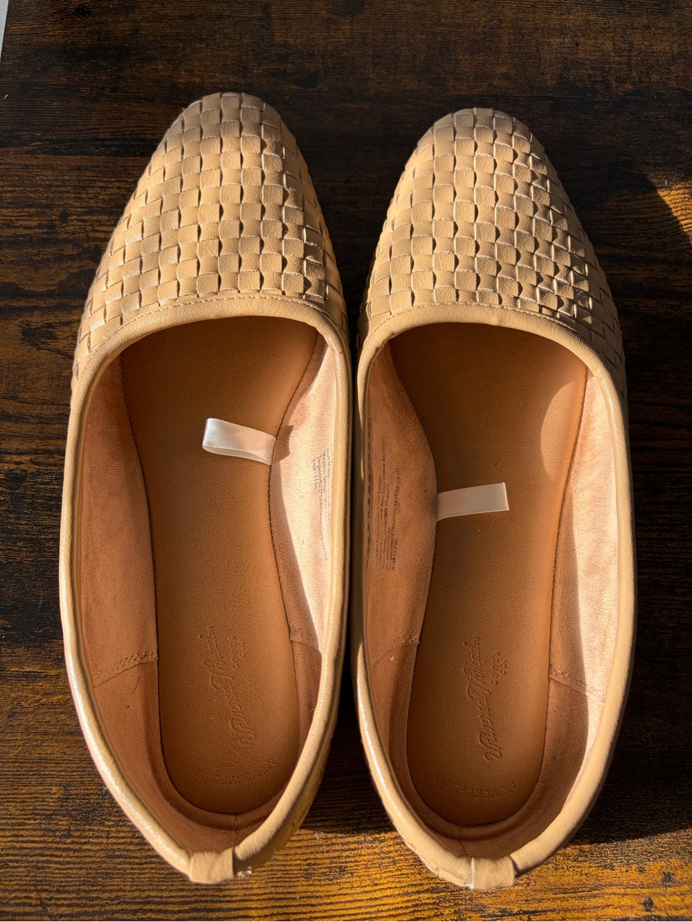 Universal Thread Woven Tan Women's Slip-On Flats - Picture 2 of 5